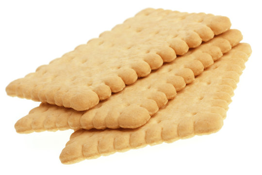 Biscuits Isolated On White Background.