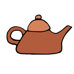 China Teapot icon isolated on white background