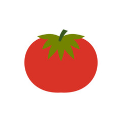 Tomato icon in flat style on a white background
