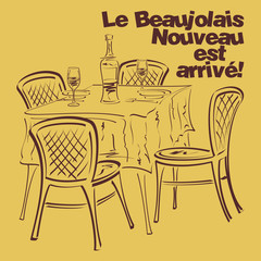 Holiday of young wine Beaujolais Nouveau vector