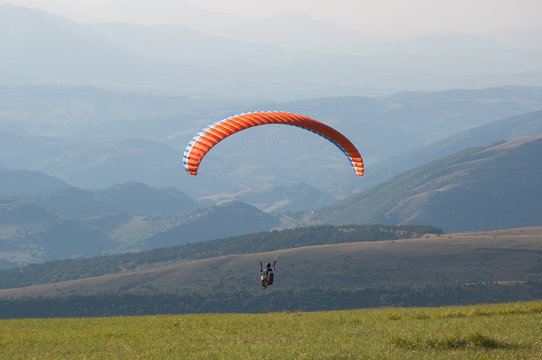 Parapendio in volo