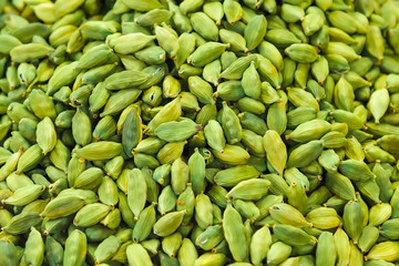 Pods of green cardamom