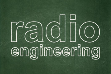 Obraz premium Science concept: Radio Engineering on chalkboard background