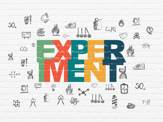 Obraz premium Science concept: Experiment on wall background