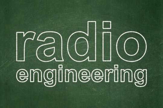 Science concept: Radio Engineering on chalkboard background