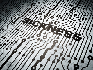 Fototapeta premium Health concept: circuit board with Sickness