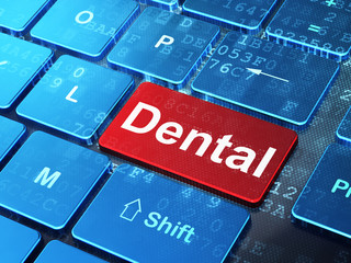 Fototapeta premium Health concept: Dental on computer keyboard background