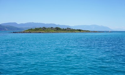 The volcanic Lichada islands in Greece