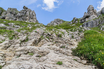 Steile Kletterpassage; Jenner, Hohes Brett