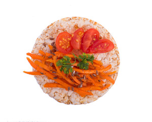 Sandwich with tomato and carrot