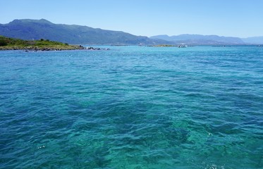 The volcanic Lichada islands in Greece