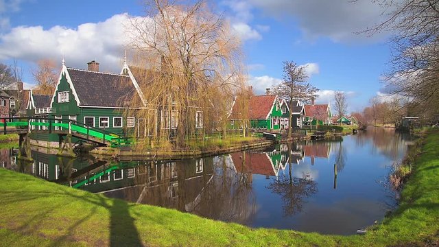 Traditional village in Zaanse Schans, Netherlands
