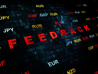 Fototapeta premium Finance concept: Feedback on Digital background