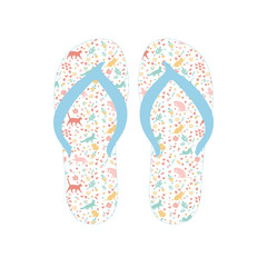 Flip flops, Slippers with cat pattern