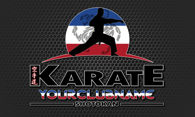 karate logo with real colors national flag © gabi16