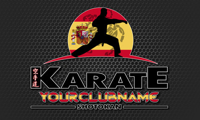 karate logo with real colors national flag © gabi16