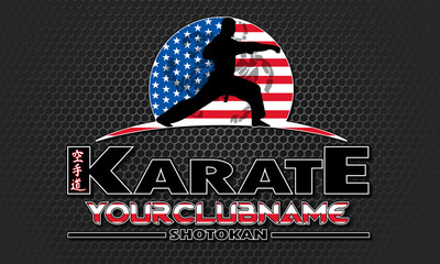 karate logo with real colors national flag © gabi16