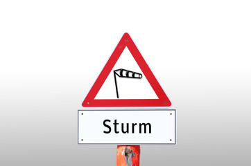 Warnschild Sturm - obrazy, fototapety, plakaty