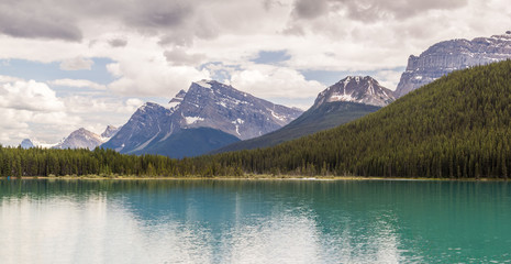 Alberta, Canada, beautiful Bow Lake at Banff National Park