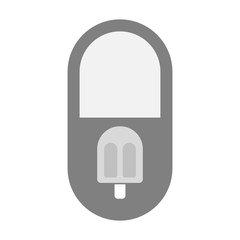 Isolated pill icon with an ice cream
