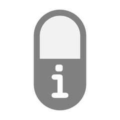 Isolated pill icon with an info sign