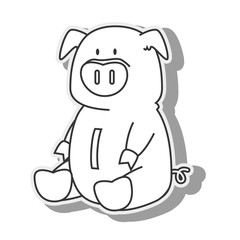 money piggy pig moneybox icon vector graphic