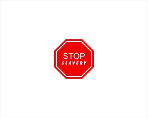 Simple icon stop slavery vector