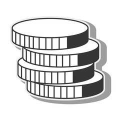 coins money cash stack icon vector graphic