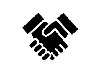 握手のイラストアイコン（黒）