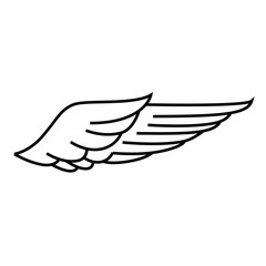 wing freedom symbol icon vector graphic