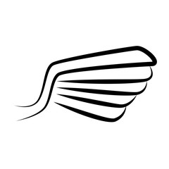 wing stripes symbol icon vector graphic
