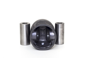 auto piston parts white background isolated