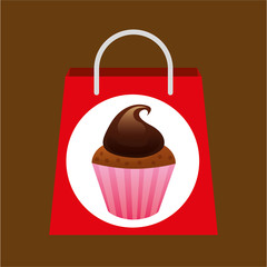 shopping bag chocolate muffins