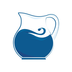 pitcher liquid drink icon vector graphic