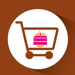 Shopping Cart with cake
