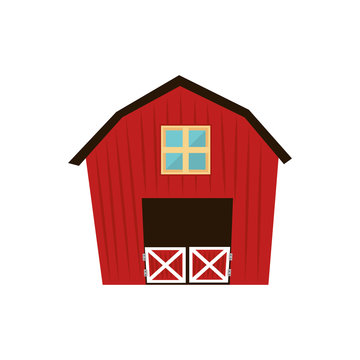 barn house farm ranch icon vector graphic