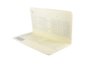 Isolated saving account passbook