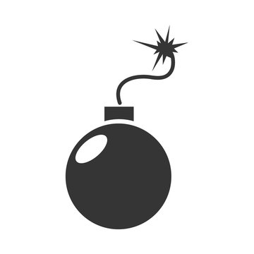 bomb explosive dangerous icon vector graphic