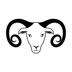goat ram zodiac tribal icon vector graphic