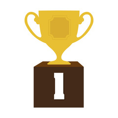 cup trophy first place icon vector graphic