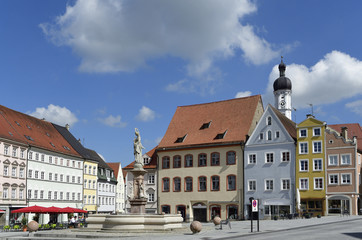 Schrannengasse und Häuser am Salzstadel, Landsberg a.Lech