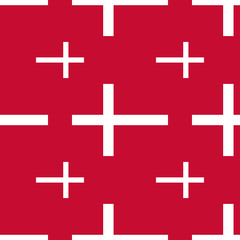 Fototapeta na wymiar Seamless pattern of stylized flags of Denmark. Constitution or National Day flat seamless pattern. Colors of Danish flag. Happy Constitution day of Denmark background. Minimalism style.