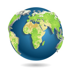 World Map Background Isolated Vector illustration