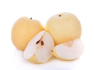 asian-pear fruit on white background