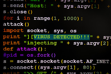 Unsecured Virus Detected Hack Unsafe Concept