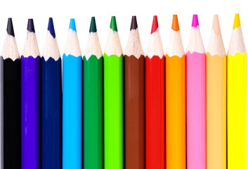 colored pencils close-up