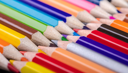 colored pencils close-up