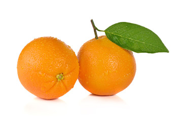 Orange fruit isolated on white background