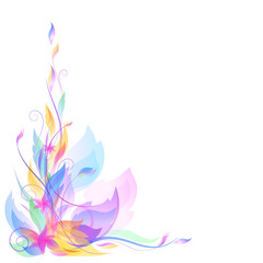 Obraz na płótnie Canvas Floral colorful frame.Template vector illustration.
