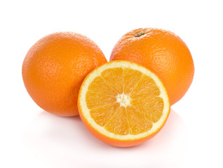 Orange fruit isolated on white background